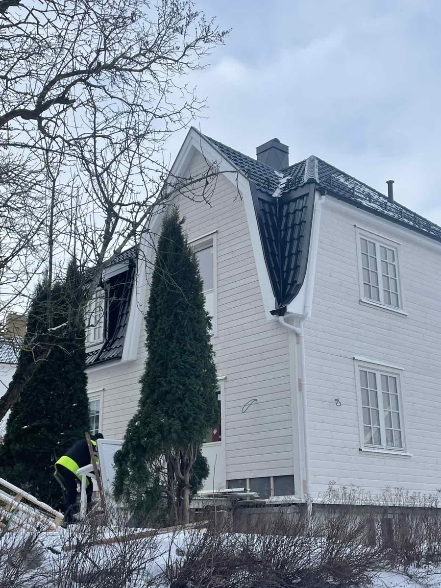 Montering av ny tekking på taket